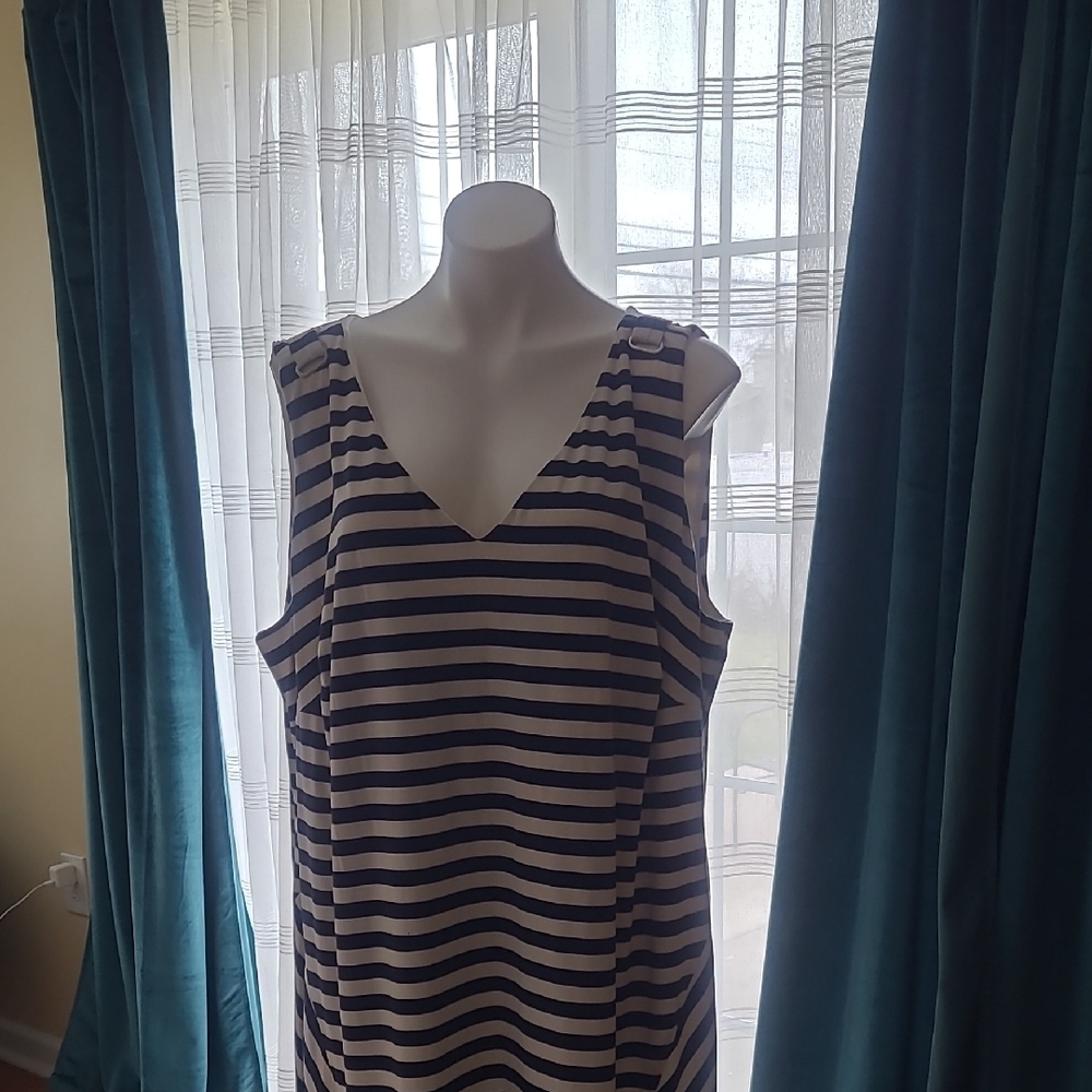 Lauren Striped Sleeveless Maxi Dress